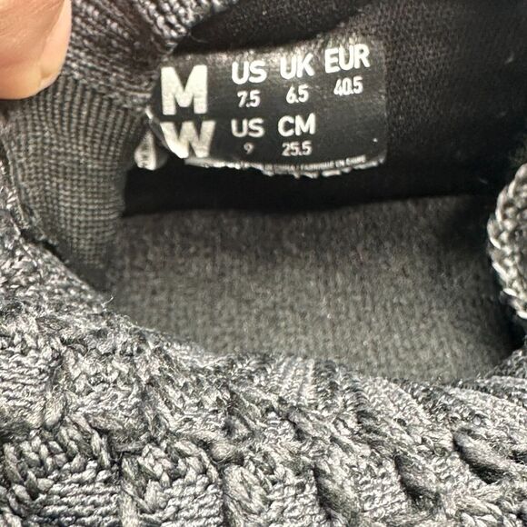 Nobull Diamond Knit Runner Women's 9 Graphite Athletic Sneakers Lace Up Low Top - Picture 8 of 9